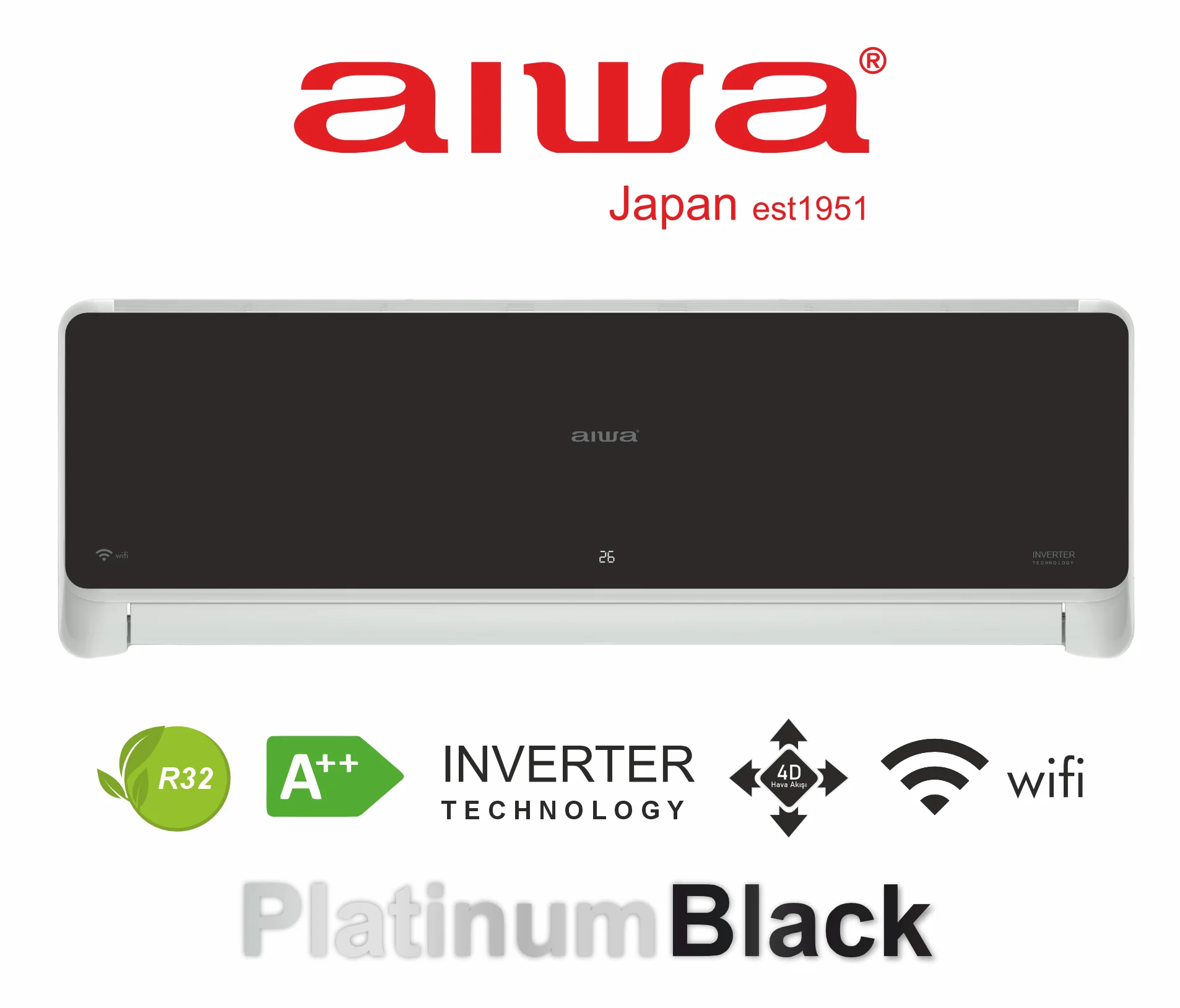 Aiwa Platinum Black 18000 BTU